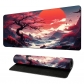 Eco-friendly Red Moon Mouse Pad 4mm Thickness for Gaming Keyboard USB Anti-slip Rubber Base Desk Mat